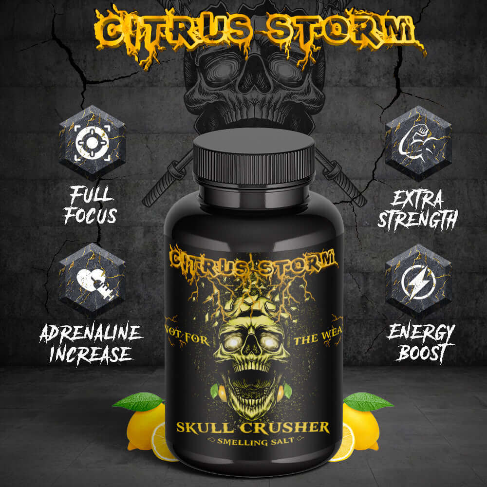 Triple Combi Pack 3x - Menthol Ice + Bubble Burst + Citrus Storm Smelling Salt - Skull Crusher®