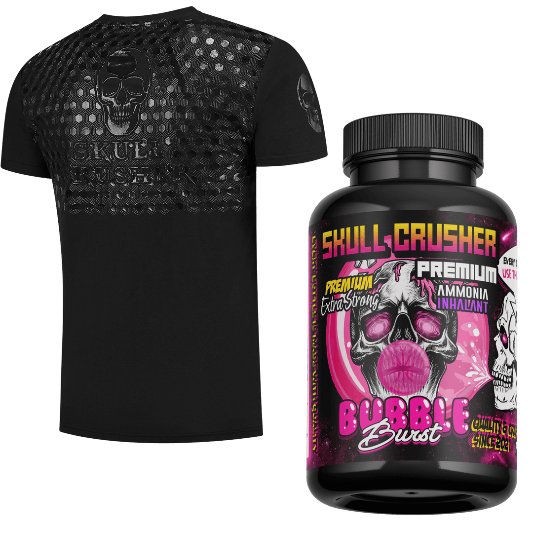 Combi Deal - Powergrip Shirt + Bubble Burst Smelling Salt - Bar grip - Squat Shirt - Skull Crusher®