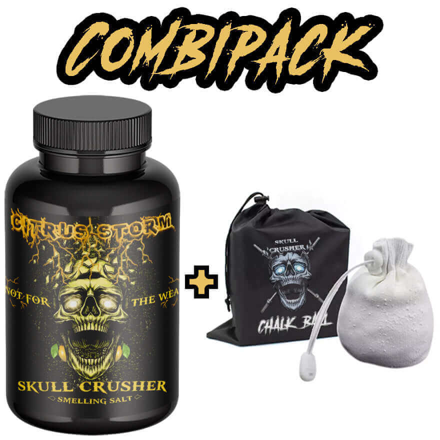 Riechsalz + Kreideball mit Nylon-Aufbewahrungstasche – Skull Crusher®