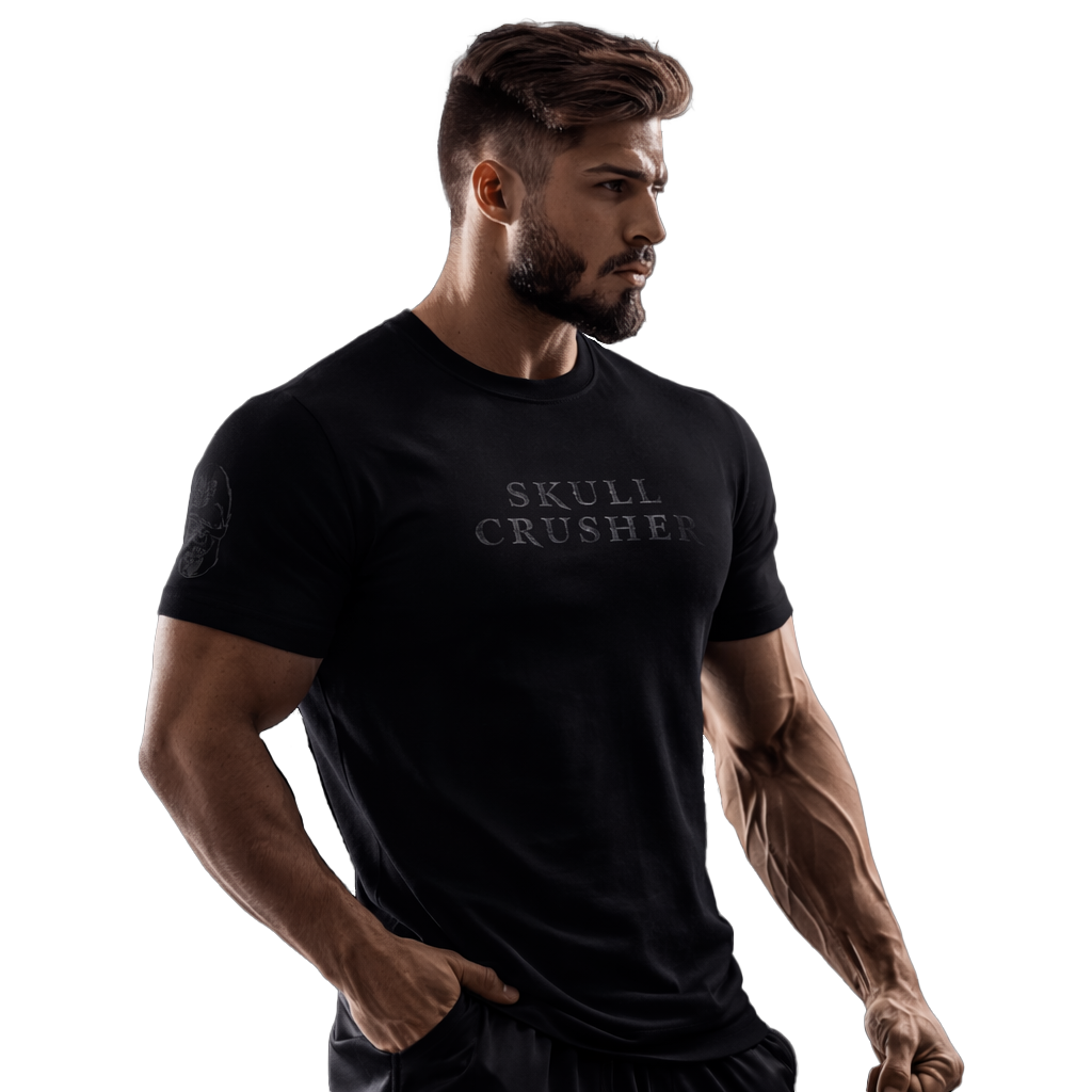 Skull Crusher® - Powergrip shirt Zwart - Bar grip - Squat Shirt