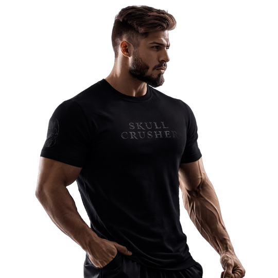 Skull Crusher® - Powergrip shirt Zwart - Bar grip - Squat Shirt