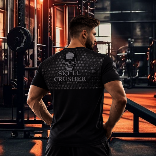 Skull Crusher® - Powergrip shirt Zwart - Bar grip - Squat Shirt